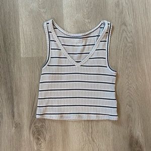 AE Striped Cropped Tank